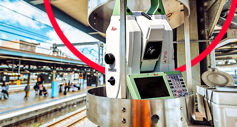 Leica TM60 monitors railway station